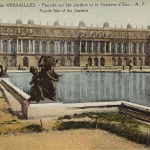 Garden front of the Palace of Versailles (colour photo)