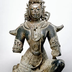 Garuda, from Mandla Fort, Madhya Pradesh, 1200 AD (black stone)