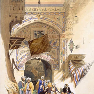Gateway of a Bazaar, Grand Cairo, pub. 1846 (litho)