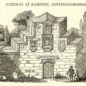 Gateway at Rampton, Nottinghamshire (engraving)