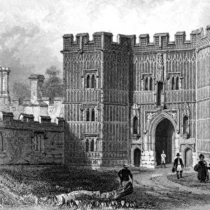 Gateway of St. Osyths Priory, Essex, engraved by Henry Adland, 1833 (engraving)