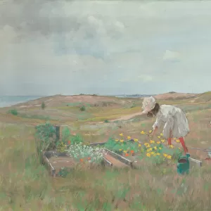 Gathering Flowers, Shinnecock, Long Island, c. 1897 (oil on canvas)