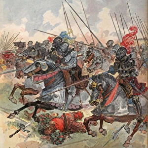 The gendarmerie masking artillery at the Battle of Pavia