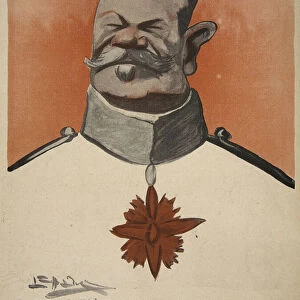 General Brugere, Generalissimo, Vice-President of the War Council, illustration from L assiette au Beurre: Nos Generaux, 12th July 1902 (colour litho)