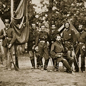 General Charles Devens and Staff, 1861-65 (b / w photo)
