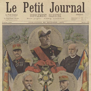 General Davout and the resigning members of the Council of the Order of the Legion d Honneur (colour litho)
