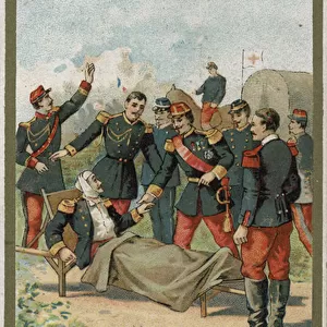 General Jean Auguste Margueritte fatally wounded during the Battle of Sedan on September