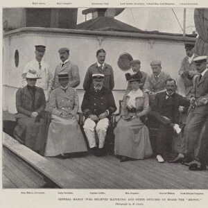 General Mahon (Who relieved Mafeking) and Other Officers on Board the "Briton"(b / w photo)