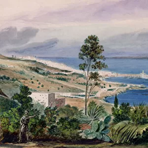 General View of Algiers, c. 1835 (w / c on paper)