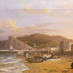 General View of Teignmouth, 1820 (oil on canvas)