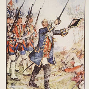 George II at Dettingen, 1743, illustration from A History of England by C. R. L