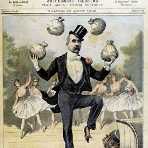 Georges Clemenceau juggling with the Pounds Sterling - in "