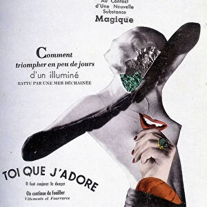Georges Hugnet (+ 1974), collage from "La Seventh Face du De", 1935