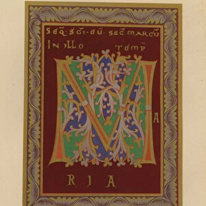German manuscript, 11th Century (chromolitho)