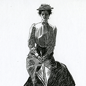 A Gibson Girl, c. 1902 (litho)