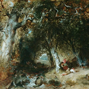 Gipsy Encampment (oil on canvas)