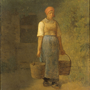 Girl carrying Water, c. 1855-60 (oil on canvas)