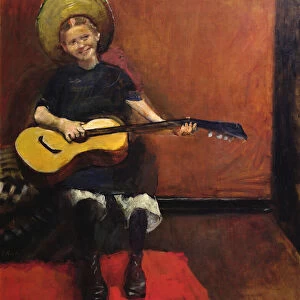 Girl with guitar, 1888 (oil on canvas)