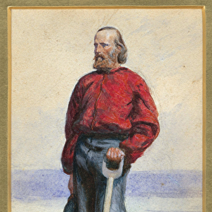 Giuseppe Garibaldi at the Capri Island - Oeuvre de Arthur Boyd Houghton(1836-1875