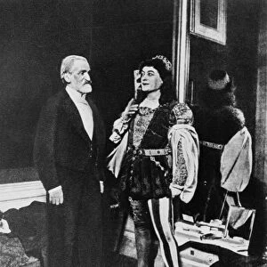 Giuseppe Verdi and Victor Maurel (in Iago) in February 1887 at the Scala in Milan after