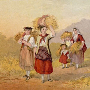 The Gleaners Return (colour litho)
