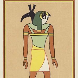 The God Horus-Set, or the Black God and the White God (colour litho)