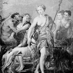 Goddess Diana and her entourage, surprised by Satyr the demon, 1880 (print)