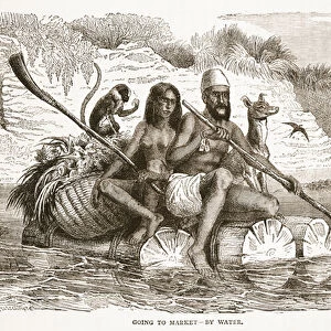 Going to market- by water, illustration from The Pictorial Edition of the Life
