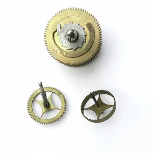 The going train of a table clock, c.1660 (brass)