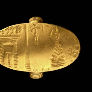 Gold ring depicting cult scene, -250 BC (gold)