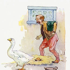 The Goose Who Laid Golden Eggs (colour litho)