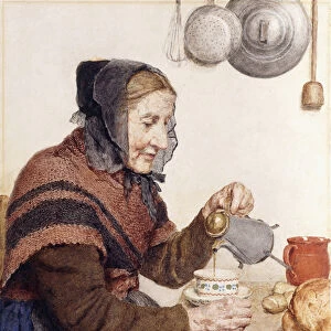 Grandmother with Coffee, 1904 (w / c on paper)