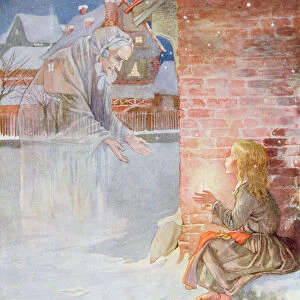 Grandmother, Oh Take me with You, from The Little Match Girl in an edition of Fairy Stories by Hans Christian Andersen (1805-75) 1920 (w / c on paper)