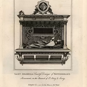 Grave effigy or Lady Arabella, Countess Dowager of Nottingham, in the chancel of St Mary le Savoy