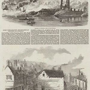 Great Conflagration and Explosion at Newcastle and Gateshead (engraving)