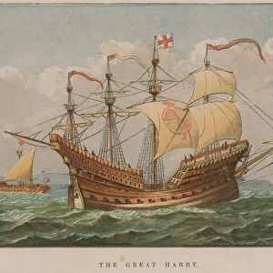 The Great Harry (coloured engraving)