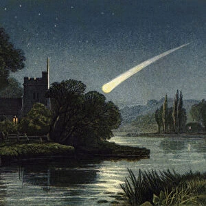 The Great Meteor of October 7, 1868 (colour litho)