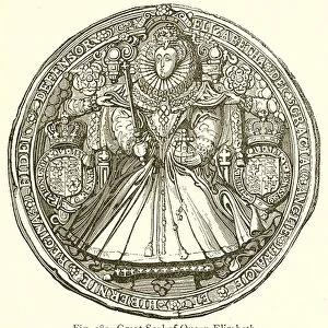 Great Seal of Queen Elizabeth (engraving)