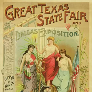 Great Texas State Fair Poster, 1890 (colour litho)