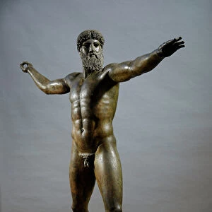 Greek Art: "Poseidon"(or Zeus) - Bronze sculpture attributed to