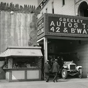 Greeley Autos to 42 & B Way, c. 1910-21 (b / w photo)