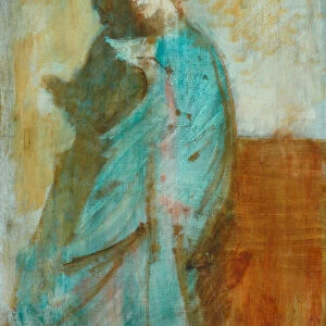 The green dress (oil on canvas)