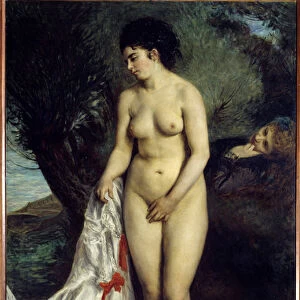 The griffon bather. Painting by Pierre Auguste Renoir (1841-1919), 1870. Oil on canvas