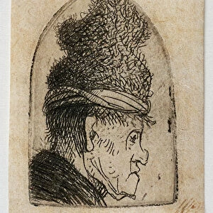 Grotesque head, 1631 (Etching)