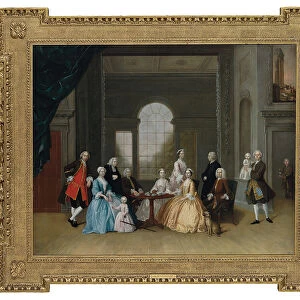 Group Portrait of John Offley Crewe and his family (oil on canvas)