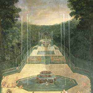 The Groves of Versailles. View of the Three Fountains with Venus and Cherubs Practising with Bows