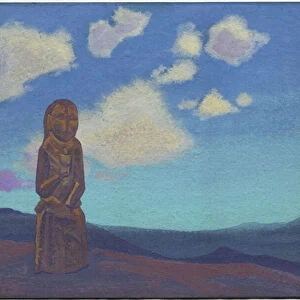 Guardian of the Chalice, Mongolia, 1937 (tempera on cardboard)