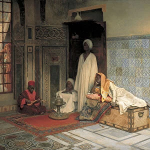 The Guards of the Harem (oil on panel)