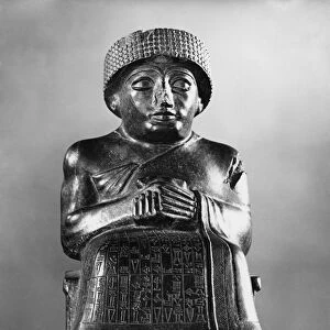Gudea, Prince of Lagash, statue dedicated to Ningizzada, Neo-Sumerian, from Telloh
