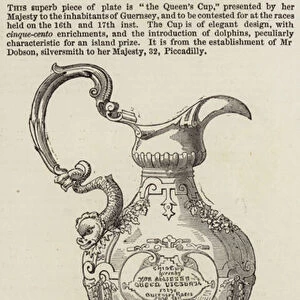 The Guernsey Race Cup, 1851, presented by Her Majesty (engraving)
